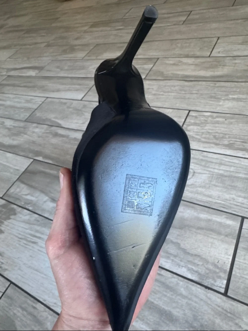 Saint Laurent Black Pointed Satin Slingback Pumps 39.5 - Picture 2 of 5